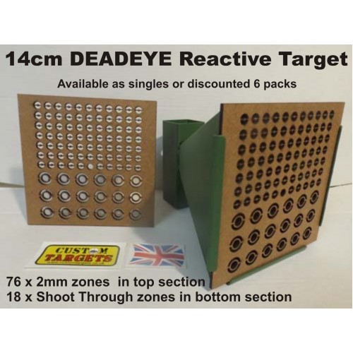 DEADEYE 14cm Reactive Airgun Target 6 PACK